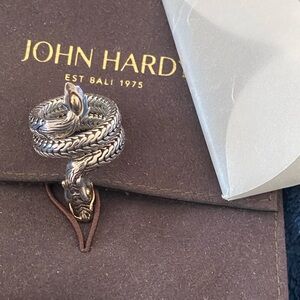 John Hardy Sterling Silver & 18k Gold Legends of Naga Dragon Ring Size 7